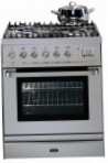 ILVE T-60L-MP Stainless-Steel Kitchen Stove, type of oven: electric, type of hob: gas