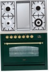 ILVE PN-90F-MP Green Kompor dapur, jenis oven: listrik, jenis hob: gabungan