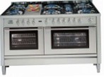 ILVE PL-150F-VG Stainless-Steel Kitchen Stove, type of oven: gas, type of hob: gas