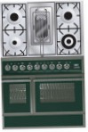 ILVE QDC-90RW-MP Green Virtuves Plīts, Cepeškrāsns tips: elektrības, no plīts tips: kombinēt
