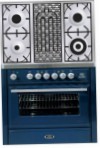 ILVE MT-90BD-MP Blue Kitchen Stove, type of oven: electric, type of hob: gas