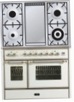 ILVE MD-100FD-MP White Virtuves Plīts, Cepeškrāsns tips: elektrības, no plīts tips: gāze