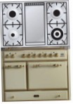 ILVE MCD-100FD-MP Antique white Virtuvės viryklė, tipo orkaitės: elektros, tipo kaitlentės: dujos