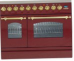 ILVE PDN-90-VG Red 厨房炉灶, 烘箱类型: 气体, 滚刀式: 气体