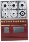 ILVE PDN-906-MP Red Кухненската Печка, тип на фурна: електрически, вид котлони: газ