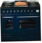 ILVE PD-90FN-MP Blue Kitchen Stove, type of oven: electric, type of hob: gas