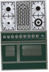 ILVE QDC-90BW-MP Green Kitchen Stove, type of oven: electric, type of hob: combined