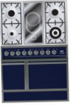 ILVE QDC-90V-MP Blue Kitchen Stove, type of oven: electric, type of hob: combined