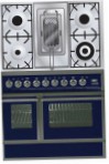 ILVE QDC-90RW-MP Blue Kitchen Stove, type of oven: electric, type of hob: combined