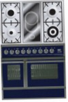 ILVE QDC-90VW-MP Blue रसोई चूल्हा, ओवन प्रकार: बिजली, हॉब प्रकार: संयुक्त