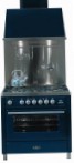 ILVE MT-90-VG Blue Kitchen Stove, type of oven: gas, type of hob: gas