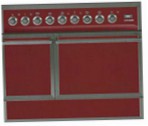 ILVE QDC-90F-MP Red Kitchen Stove, type of oven: electric, type of hob: combined