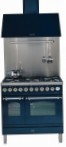 ILVE PDN-90B-VG Blue Кухненската Печка, тип на фурна: газ, вид котлони: комбинирана