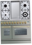 ILVE PDN-90F-MP Stainless-Steel Fornuis, type oven: elektrisch, type kookplaat: gas