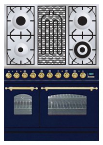 características Estufa de la cocina ILVE PDN-90B-MP Blue Foto