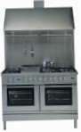 ILVE PDW-120V-VG Stainless-Steel Kitchen Stove, type of oven: gas, type of hob: combined