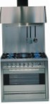 ILVE P-90BL-VG Stainless-Steel Kitchen Stove, type of oven: gas, type of hob: combined