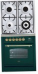 ILVE PN-70-VG Green Kitchen Stove, type of oven: gas, type of hob: gas