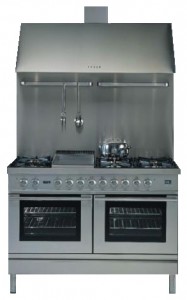 características Estufa de la cocina ILVE PDF-1207-VG Stainless-Steel Foto