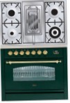 ILVE PN-90R-MP Green Kitchen Stove, type of oven: electric, type of hob: gas