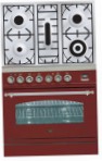 ILVE PN-80-VG Red موقد المطبخ, نوع الفرن: غاز, نوع الموقد: غاز