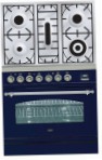 ILVE PN-80-VG Blue Sporák, typ rúry: plyn, Typ varnej dosky: plyn