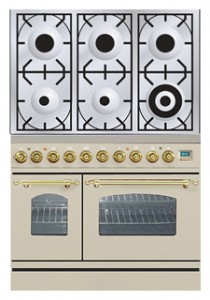 Характеристики Кухонна плита ILVE PDN-906-VG Antique white фото