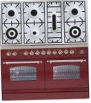 ILVE PDN-1207-VG Red Kitchen Stove, type of oven: gas, type of hob: gas