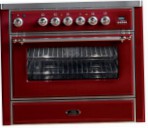 ILVE M-90-MP Red Kuchnia Kuchenka, Typ pieca: elektryczny, rodzaj płyty kuchennej: gaz