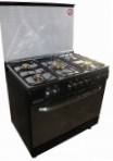 Fresh 90x60 NEW JAMBO black st.st. top štedilnik, Vrsta pečice: plin, Vrsta kuhališča: plin