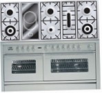 ILVE PW-150V-VG Stainless-Steel Fornuis, type oven: gas, type kookplaat: gecombineerde