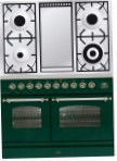 ILVE PDN-100F-VG Green Kitchen Stove, type of oven: gas, type of hob: gas