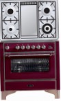 ILVE M-90FD-E3 Red Kitchen Stove, type of oven: electric, type of hob: combined