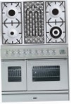 ILVE PDW-90B-VG Stainless-Steel Kitchen Stove, type of oven: gas, type of hob: gas