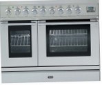 ILVE PDL-90B-MP Stainless-Steel Virtuvės viryklė, tipo orkaitės: elektros, tipo kaitlentės: dujos