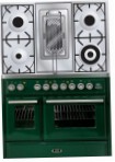 ILVE MTD-100RD-E3 Green Kitchen Stove, type of oven: electric, type of hob: gas
