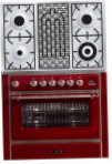 ILVE M-90BD-E3 Red Kuchnia Kuchenka, Typ pieca: elektryczny, rodzaj płyty kuchennej: gaz