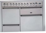 ILVE PTQ-110F-MP Stainless-Steel Dapur, jenis ketuhar: elektrik, jenis hob: digabungkan