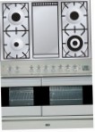 ILVE PDF-100F-MW Stainless-Steel Kompor dapur, jenis oven: listrik, jenis hob: gas