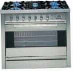 ILVE P-90-MP Stainless-Steel Kitchen Stove, type of oven: electric, type of hob: gas
