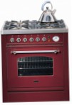 ILVE P-70N-MP Red Kitchen Stove, type of oven: electric, type of hob: gas
