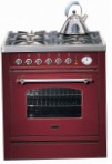 ILVE P-70N-VG Red Kitchen Stove, type of oven: gas, type of hob: gas