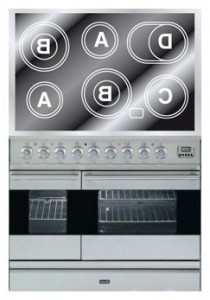 Characteristics Kitchen Stove ILVE PDFE-100-MW Stainless-Steel Photo