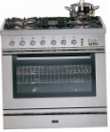 ILVE P-90L-MP Stainless-Steel Kitchen Stove, type of oven: electric, type of hob: gas