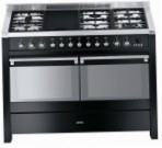 Smeg A4BL-8 Кухонная плита, тип духового шкафа: электрическая, тип варочной панели: комбинированная