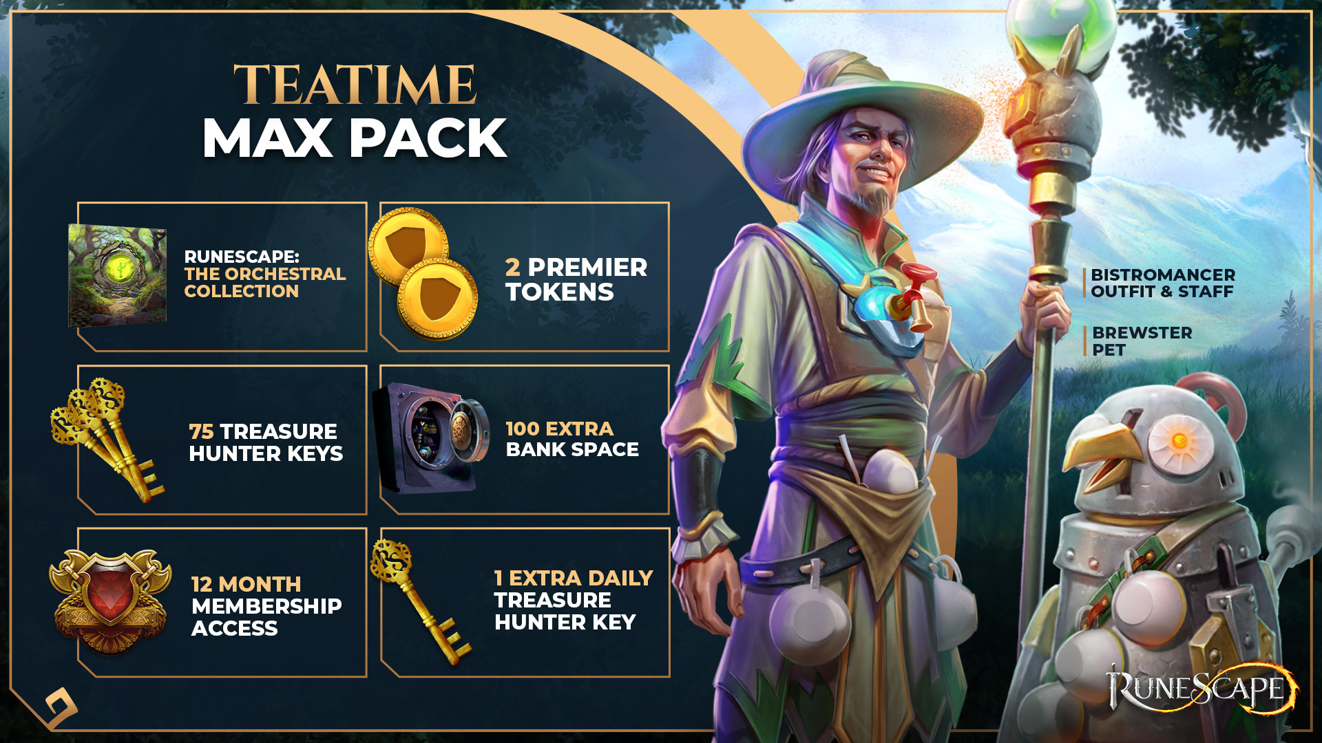 Runescape - Max Pack + 12 Months Membership Manual Delivery, $56.49