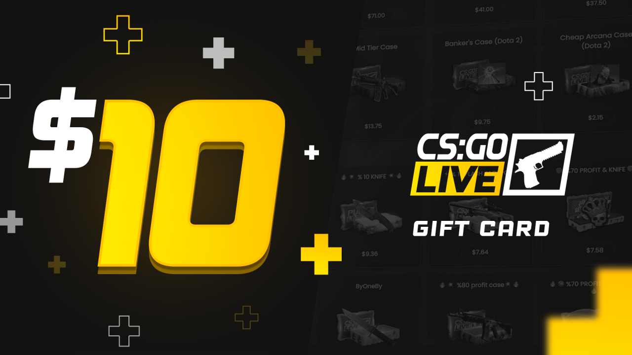 CSGOLive 10 USD Gift Card, $11.72