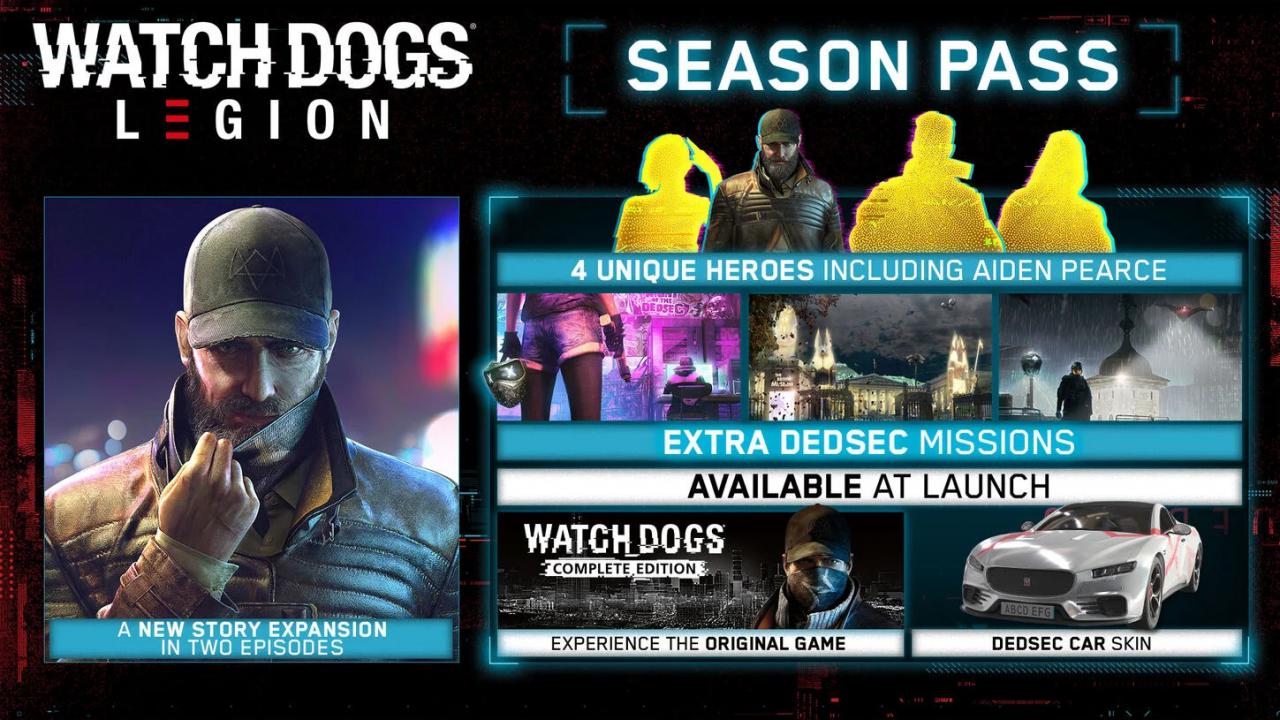 Watch Dogs: Legion - Season Pass DLC EU XBOX One / Xbox Series X|S CD Key, $14.68