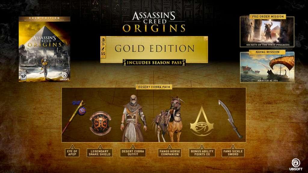 Assassin's Creed: Origins Gold Edition PlayStation 4 Account, $5.55