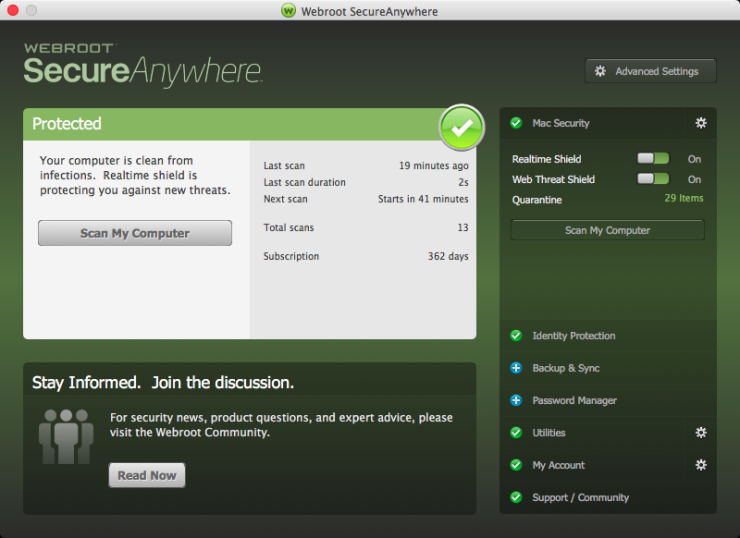 Webroot SecureAnywhere AntiVirus 2022 Key (6 Months / 1 Device), $2.25